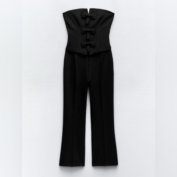 Zara Strapless Bow Jumpsuit - Picture 1 of 2
